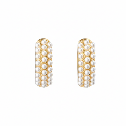 Dareli | Stainless Steel Pearl Earrings