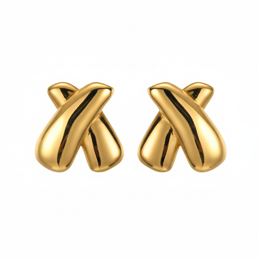 Tevari | Gold-Plated Stainless Steel Earrings