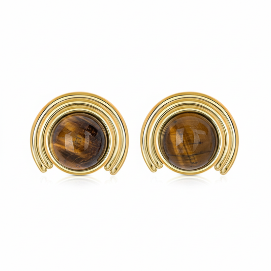 Naelo | Gold-Plated Stainless Steel Earrings