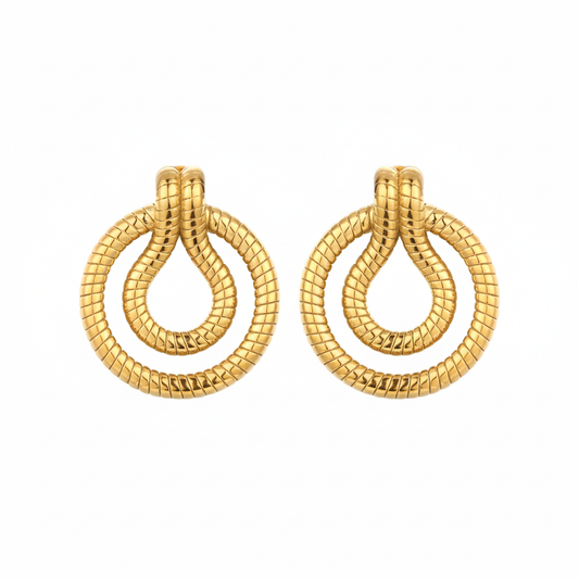 Nalova | Gold-Plated Stainless Steel Earrings